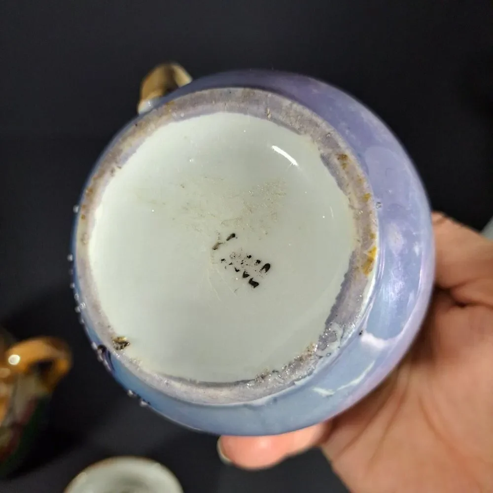 Noritake Lusterware Pagoda Porcelain Cream &‎ Sugar Japan